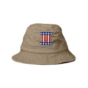 Bear The Sign Bucket Hat Front Tan
