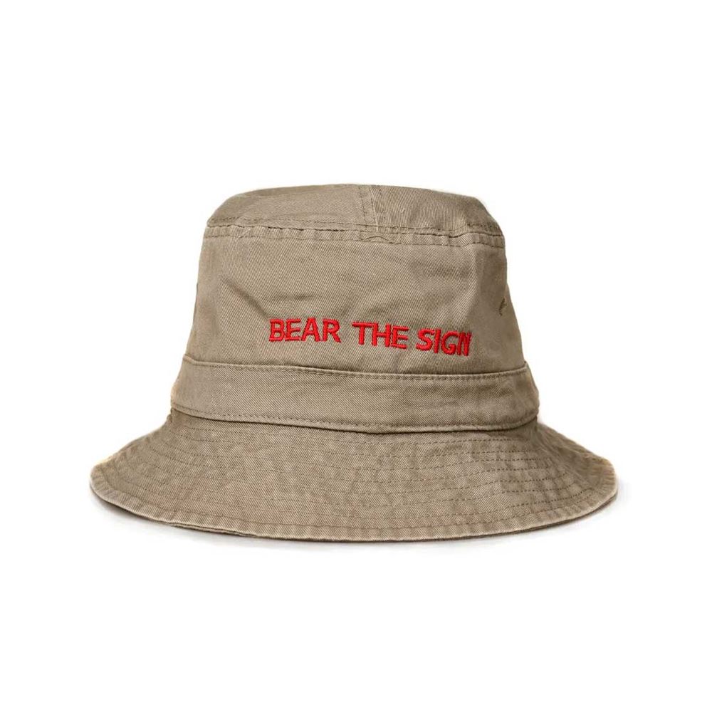 Bear The Sign Bucket Hat Back Tan