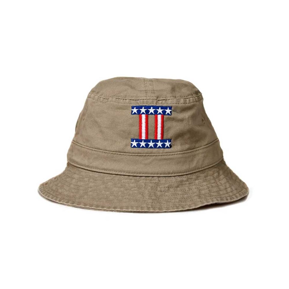 Bear The Sign Bucket Hat Front Tan