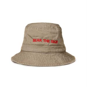 Bear The Sign Bucket Hat Back Tan